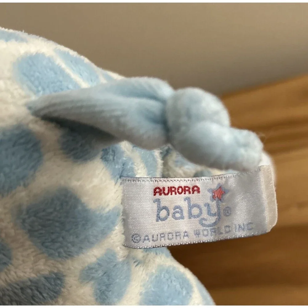 Aurora Baby Blue Giraffe Plush Soft Toy Stuffed Animal 12
